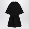 GANNI Black mini dress in crêpe