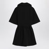 GANNI Black mini dress in crêpe