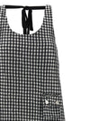 Ganni Crinkled Check Long Dress