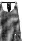 Ganni Crinkled Check Long Dress