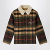 Bonpoint Baxter khaki checked jacket