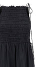 Ganni Black Smock Tie Dress