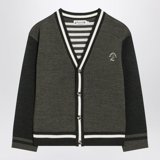 Bonpoint Julian cardigan in khaki wool