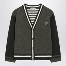  Bonpoint Julian cardigan in khaki wool