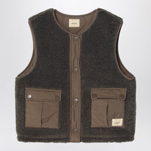  Bonpoint Reversible teddy and nylon brown gilet