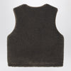 Bonpoint Reversible teddy and nylon brown gilet