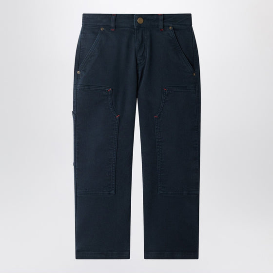 Bonpoint Ewann navy blue cotton trousers