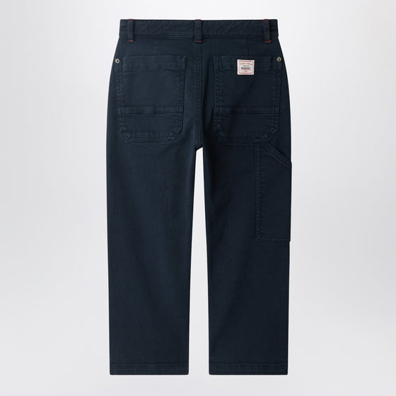 Bonpoint Ewann navy blue cotton trousers