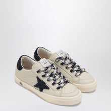  Bonpoint Beige/blue leather sneakers