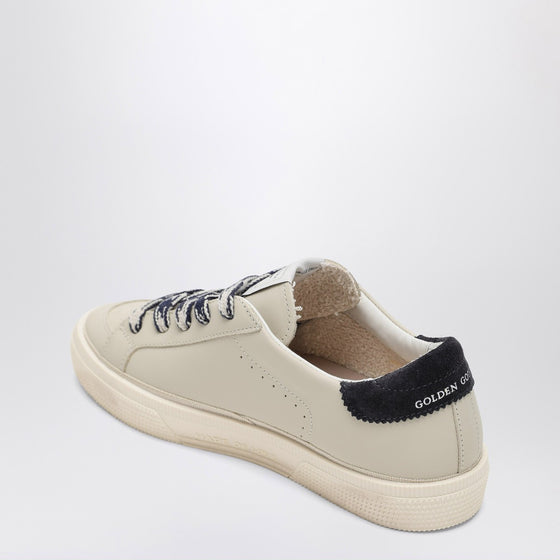 Bonpoint Beige/blue leather sneakers