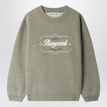  Bonpoint Tonino sweatshirt in grey-green with embroidered logo