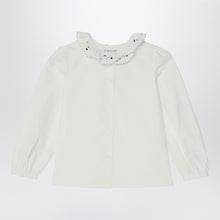  Bonpoint White ruffled blouse