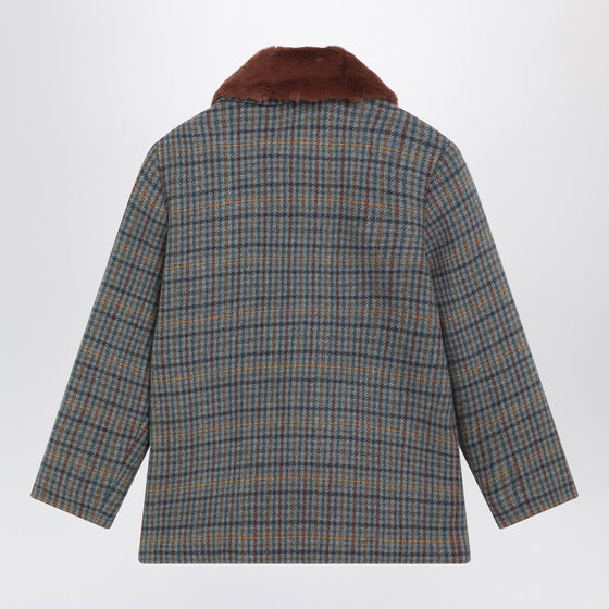 Bonpoint Joao quilted wool coat with checked pattern