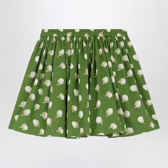 Bonpoint Suzon skirt in green with floral print