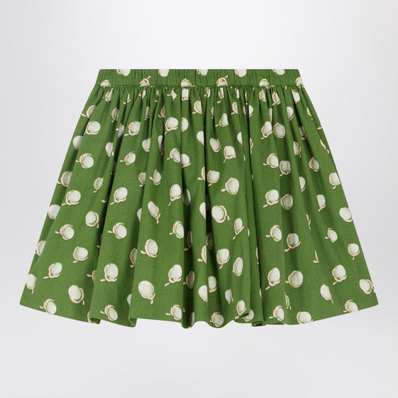 Bonpoint Suzon skirt in green with floral print
