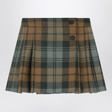  Bonpoint Talissa kilt skirt in wool with check pattern
