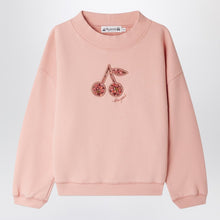  Bonpoint Bart pink sweatshirt with cherry Liberty fabric