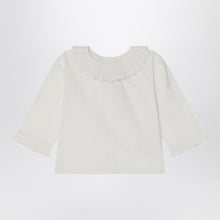  Bonpoint White Joliette blouse with ruffles