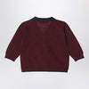 Bonpoint Burgundy wool cardigan