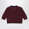 Bonpoint Burgundy wool cardigan