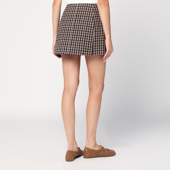 GANNI Mini skirt with check pattern
