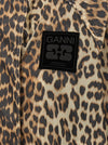 Ganni Leopard Print Nylon Windbreaker