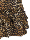 Ganni Leopard Cotton Poplin Mini Dress