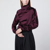 GANNI Mauve satin blouse