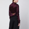 GANNI Mauve satin blouse