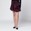 GANNI Mauve draped mini skirt