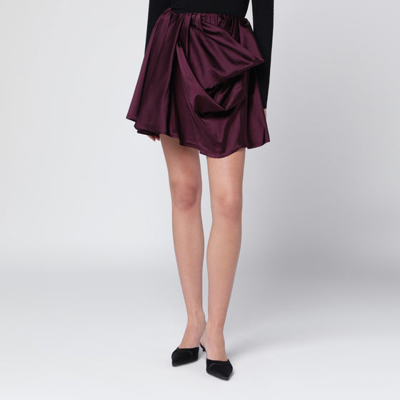 GANNI Mauve draped mini skirt