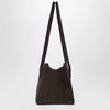 The Row Terrasse nubuck calf leather shoulder bag, ebony brown
