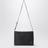 The Row Black leather messenger bag Nan
