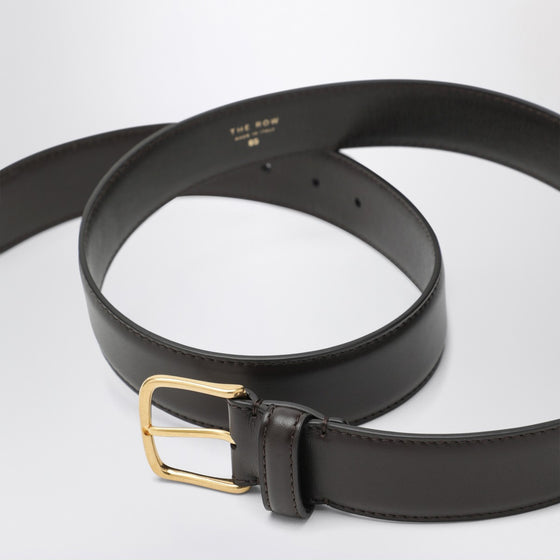 The Row Brown leather belt with buckle