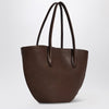The Row Brown Alger tote bag in leather