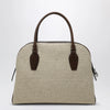 The Row India 12 natural/brown canvas and leather bag