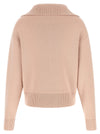 Perfect Moment Pink Merino Wool Half-zip Sweater