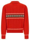Guest In Residence Cable Collegiate Polo Sweater