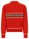 Guest In Residence Cable Collegiate Polo Sweater