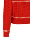 Guest In Residence Cable Collegiate Polo Sweater