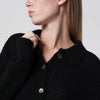 Our Legacy Black alpaca-blend polo cardigan