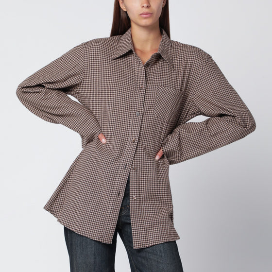 Our Legacy Brown checked flannel shirt