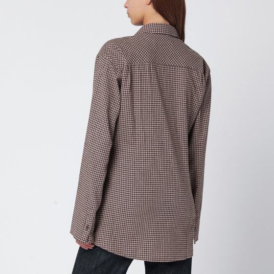 Our Legacy Brown checked flannel shirt