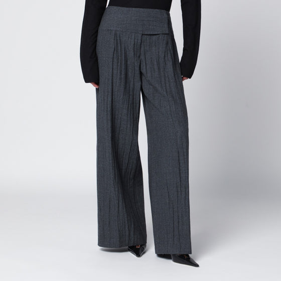 Our Legacy Grey wool-blend pleated trousers