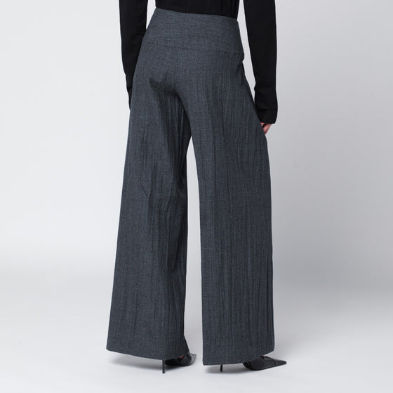 Our Legacy Grey wool-blend pleated trousers