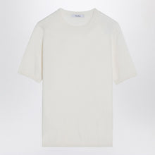  Max Mara White silk and cashmere crew-neck t-shirt
