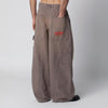 Willy Chavarria Graphite Double Knee trousers with vintage effect