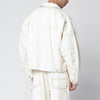 Willy Chavarria Stockton white washed-effect zip jacket