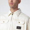 Willy Chavarria Stockton white washed-effect zip jacket