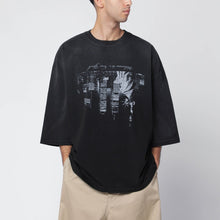  Willy Chavarria Washed black Welcome to New York T-shirt